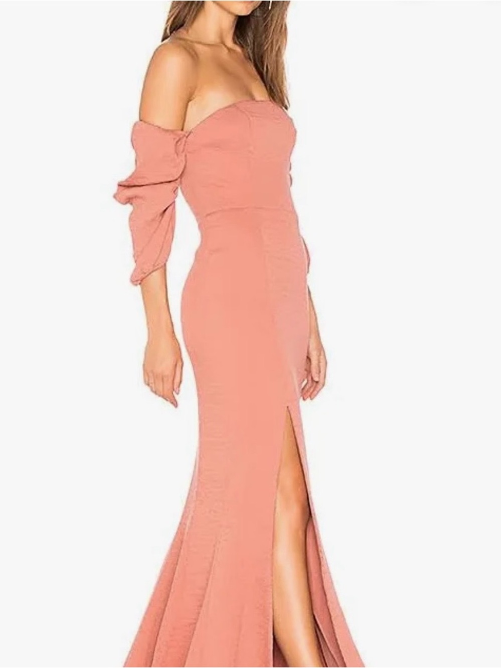 C/MEO Collective Terracotta Long Sleeve Maxi Dress